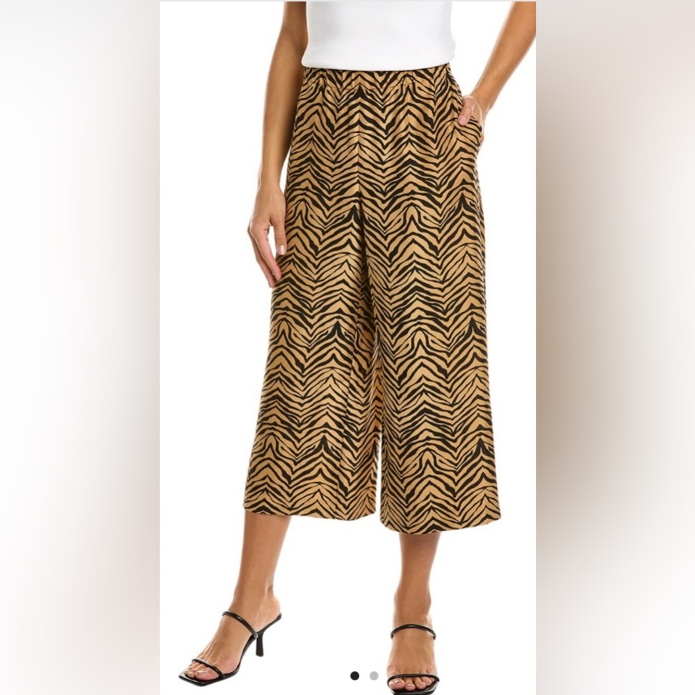 Lafayette 148 New York Riverside Silk Crop Pants in Size Medium